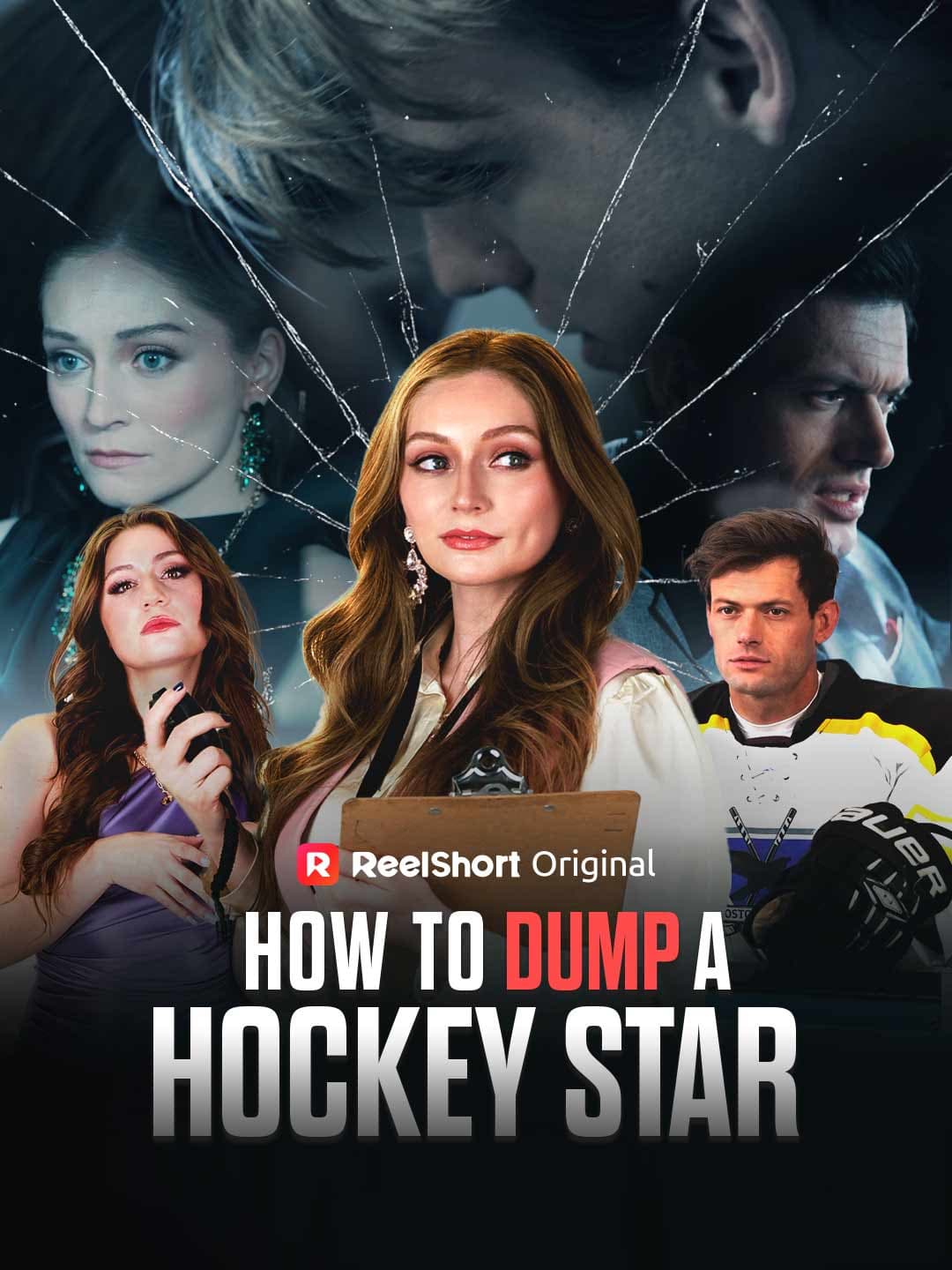 Official poster of How to Dump a Hockey Star, as shown on ReelShort