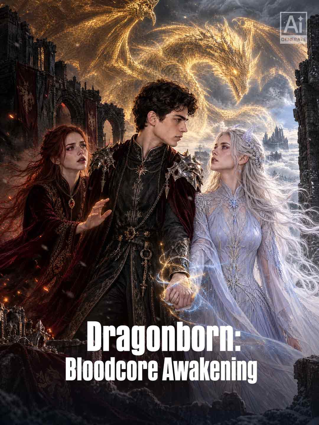 Official poster of Dragonborn: Bloodcore Awakening, as shown on ReelShort