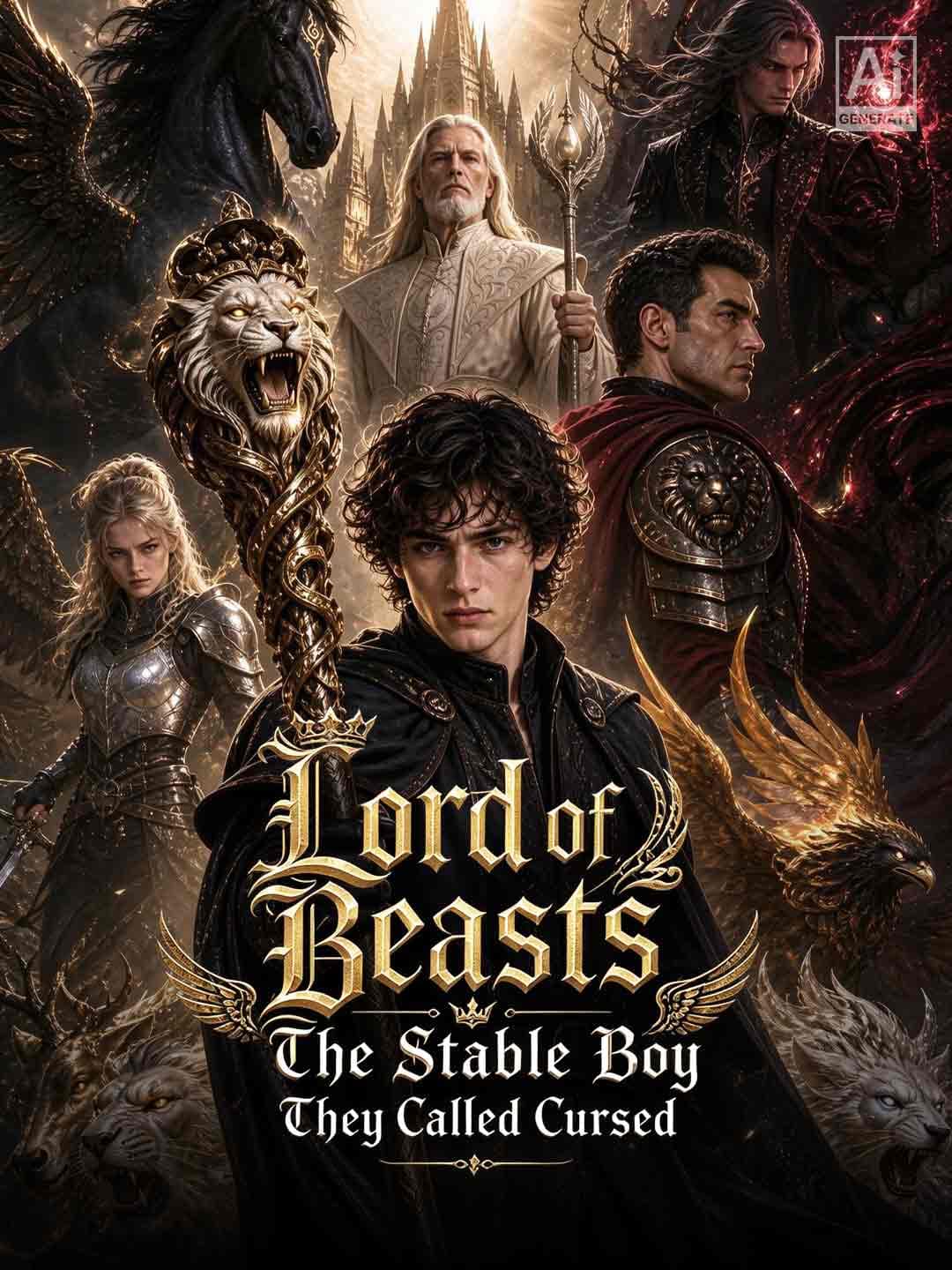 Official poster of Lord of Beasts: The Stable Boy They Called Cursed, as shown on ReelShort