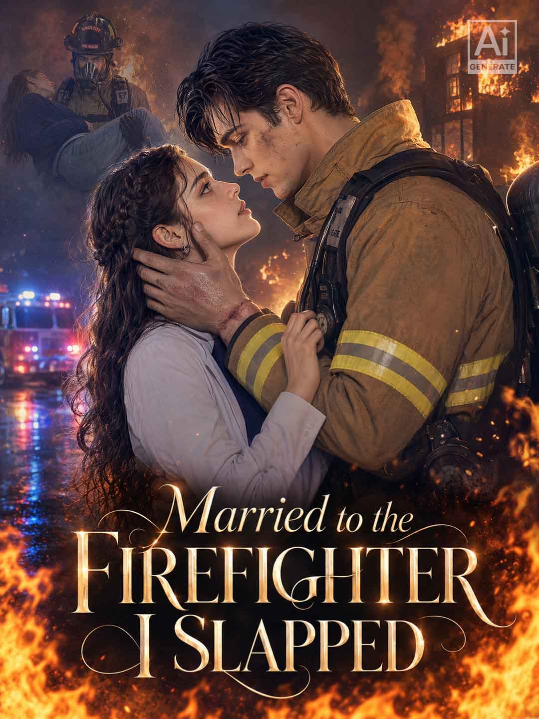 Official poster of Married to the Firefighter I Slapped, as shown on ReelShort